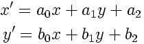 Affine transform equation